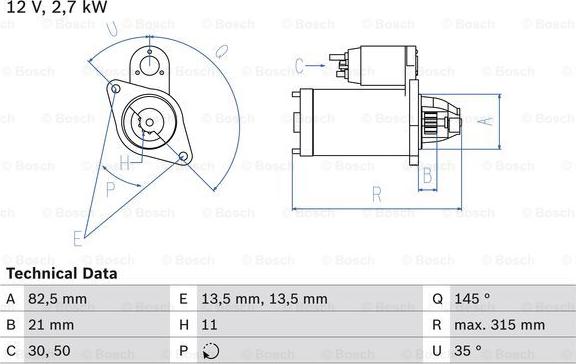 BOSCH 0 986 017 970 - Starteris autodraugiem.lv