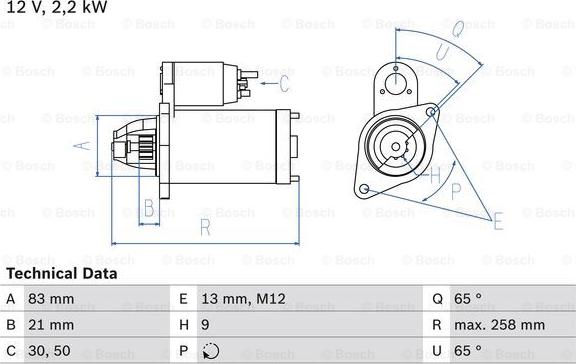 BOSCH 0 986 017 480 - Starteris autodraugiem.lv