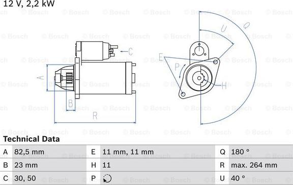 BOSCH 0 986 017 430 - Starteris autodraugiem.lv