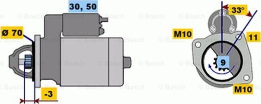 BOSCH 0 986 017 470 - Starteris autodraugiem.lv