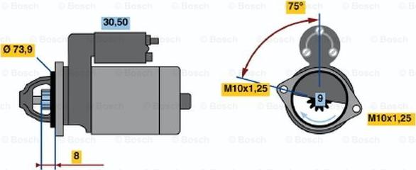 BOSCH 0 986 017 561 - Starteris autodraugiem.lv