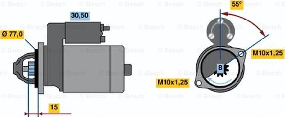 BOSCH 0 986 017 651 - Starteris autodraugiem.lv