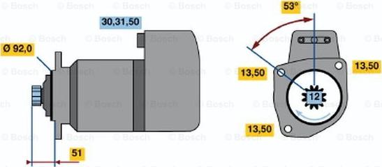 BOSCH 0 986 017 050 - Starteris autodraugiem.lv