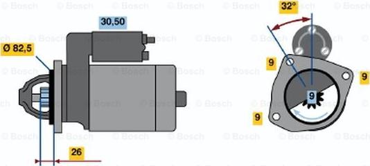 BOSCH 0 986 017 010 - Starteris autodraugiem.lv