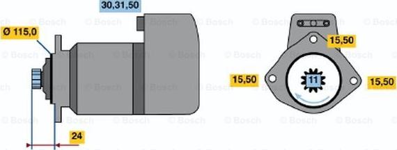 BOSCH 0 986 017 850 - Starteris autodraugiem.lv