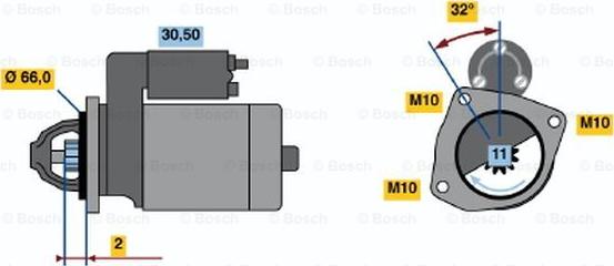 BOSCH 0 986 017 381 - Starteris autodraugiem.lv