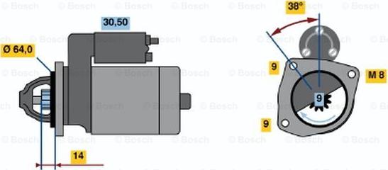 BOSCH 0 986 017 781 - Starteris autodraugiem.lv