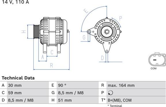 BOSCH 0 986 084 760 - Ģenerators autodraugiem.lv