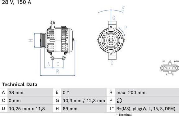 BOSCH 0 986 085 360 - Ģenerators autodraugiem.lv