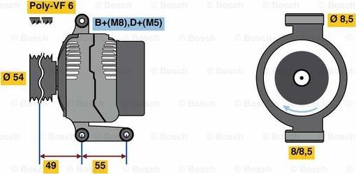 BOSCH 0 986 080 980 - Ģenerators autodraugiem.lv