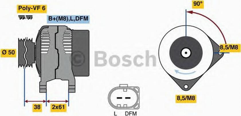 BOSCH 0986080970 - Ģenerators autodraugiem.lv