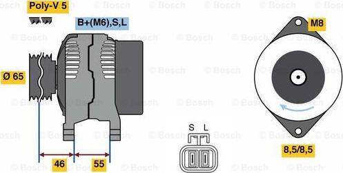 BOSCH 0 986 080 690 - Ģenerators autodraugiem.lv