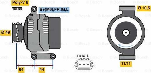 BOSCH 0 986 080 610 - Ģenerators autodraugiem.lv