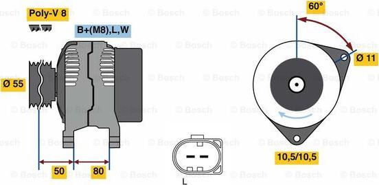 BOSCH 0 986 080 070 - Ģenerators autodraugiem.lv