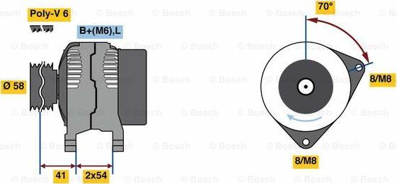 BOSCH 0 986 080 340 - Ģenerators autodraugiem.lv