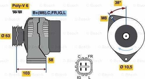 BOSCH 0 986 080 240 - Ģenerators autodraugiem.lv