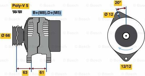 BOSCH 0 986 080 280 - Ģenerators autodraugiem.lv