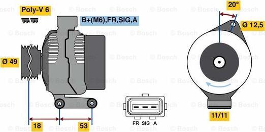 BOSCH 0 986 080 700 - Ģenerators autodraugiem.lv