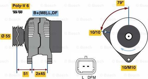 BOSCH 0 986 081 350 - Ģenerators autodraugiem.lv