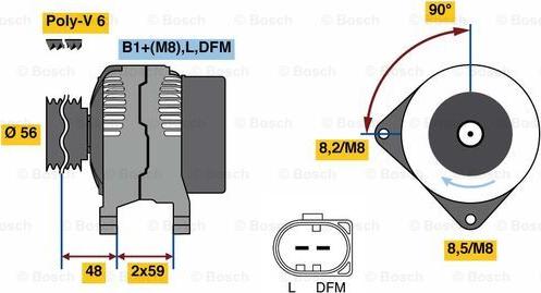 BOSCH 0 986 081 320 - Ģenerators autodraugiem.lv