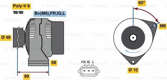 BOSCH 0 986 081 290 - Ģenerators autodraugiem.lv