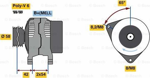 BOSCH 0 986 081 260 - Ģenerators autodraugiem.lv