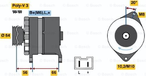 BOSCH 0 986 039 951 - Ģenerators autodraugiem.lv