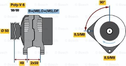 BOSCH 0 986 039 520 - Ģenerators autodraugiem.lv