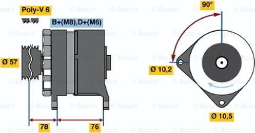 BOSCH 0 986 039 630 - Ģenerators autodraugiem.lv