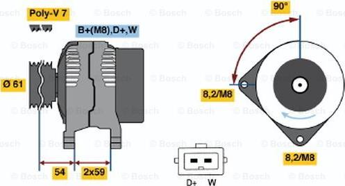 BOSCH 0 986 039 080 - Ģenerators autodraugiem.lv