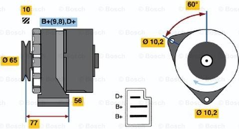 BOSCH 0 986 034 620 - Ģenerators autodraugiem.lv