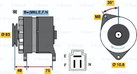 BOSCH 0 986 034 341 - Ģenerators autodraugiem.lv