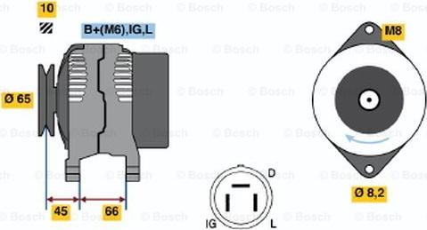 BOSCH 0 986 035 461 - Ģenerators autodraugiem.lv