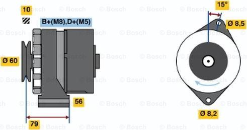 BOSCH 0 986 035 010 - Ģenerators autodraugiem.lv