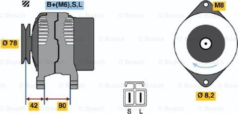 BOSCH 0 986 035 341 - Ģenerators autodraugiem.lv