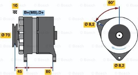 BOSCH 0 986 035 750 - Ģenerators autodraugiem.lv