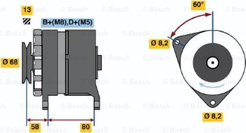 BOSCH 0 986 035 730 - Ģenerators autodraugiem.lv