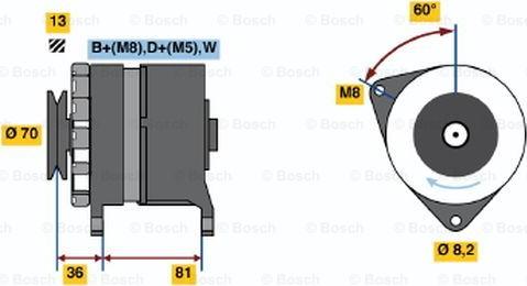 BOSCH 0 986 036 000 - Ģenerators autodraugiem.lv