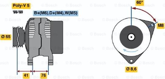 BOSCH 0 986 036 701 - Ģenerators autodraugiem.lv