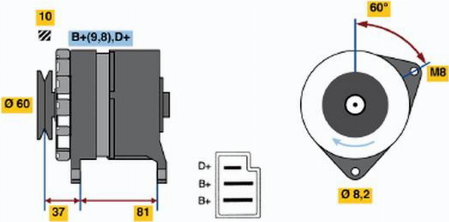 BOSCH 0986030770 - Ģenerators autodraugiem.lv