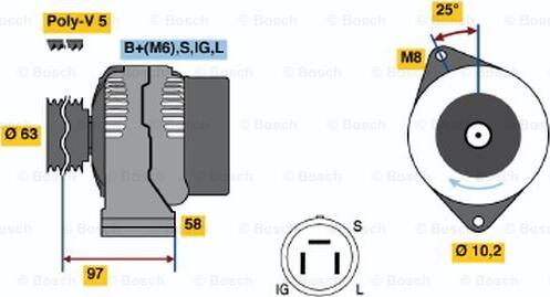 BOSCH 0 986 038 421 - Ģenerators autodraugiem.lv