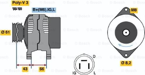 BOSCH 0 986 038 471 - Ģenerators autodraugiem.lv