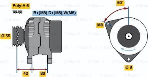 BOSCH 0 986 038 650 - Ģenerators autodraugiem.lv