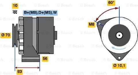 BOSCH 0 986 038 100 - Ģenerators autodraugiem.lv