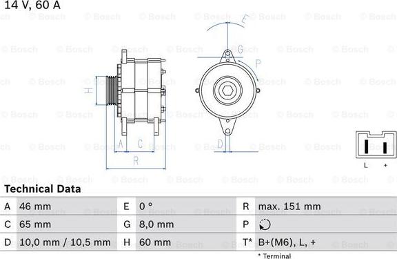 BOSCH 0 986 038 851 - Ģenerators autodraugiem.lv