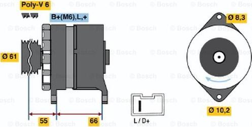 BOSCH 0 986 038 861 - Ģenerators autodraugiem.lv