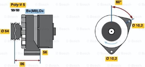 BOSCH 0 986 033 910 - Ģenerators autodraugiem.lv