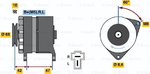 BOSCH 0 986 032 601 - Ģenerators autodraugiem.lv