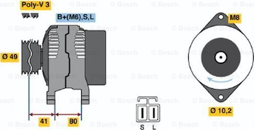 BOSCH 0 986 037 511 - Ģenerators autodraugiem.lv