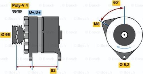 BOSCH 0 986 037 040 - Ģenerators autodraugiem.lv